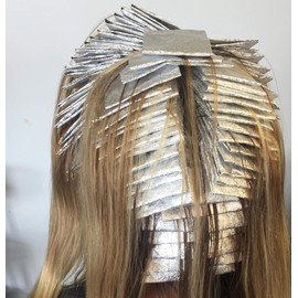 Pre Cut Hair Foil, Star Rose Embossed Highlighting Foil - 5 x 11 Inch