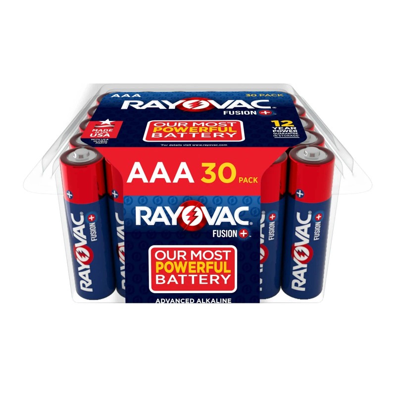Rayovac Fusion AAA Batteries (30 Pack), Triple A Alkaline Batteries