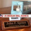 Made in America Name Plate for Desk with Business Card