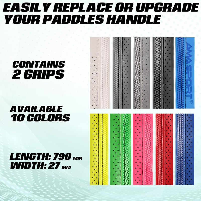AMA SPORT Pickleball Paddle Grip Tape 2 Pack Pickleball Overgrip