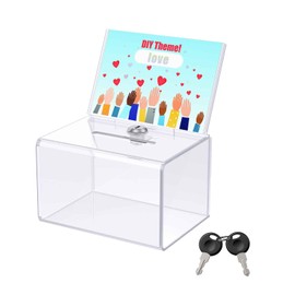 Uniclife Secure Suggestion Box Slot Cash Box Steel