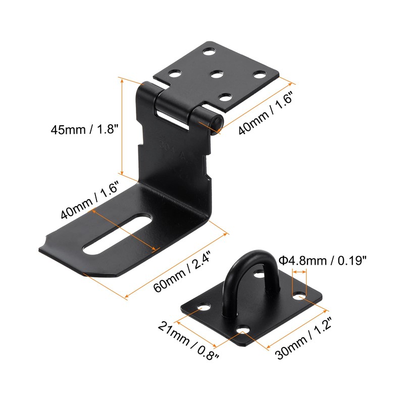 PATIKIL 4 Inch Door Locks Hasp Latch, 90 Degree Right