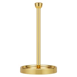 Ivilon Countertop Paper Towel Holder - Modern Tapered End Cap Design - Color Gold Polished