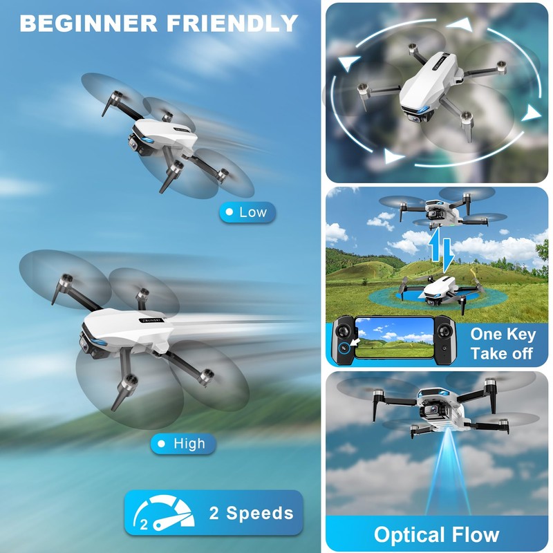 GPS Drone with Camera for Adults, 2K HD FPV Drones