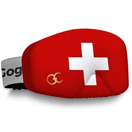 GogglesCover Protective snowboard goggles cover, Swiss flag design