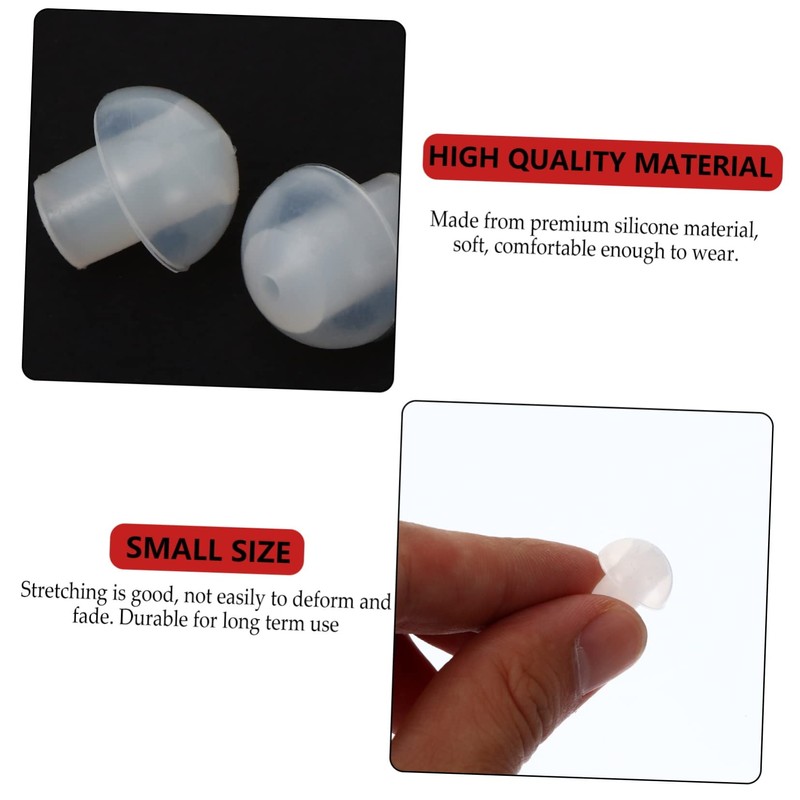 KOMBIUDA 10pcs Replacement Mushroom Earbud Tips for Acoustic Tube Earpieces