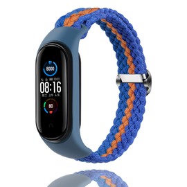 Keecuty Nylon Bracelet for Mi Band 6/5/4/3 Bracelet Elastic Fabric Braided Soft Nylon Sports Bracelets Elasticity Breathable Expandable Watch Strap for Mi Band 6/5/4/3