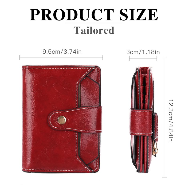 BVEOGMRO Small Wallet Women RFID Blocking Bifold Wallets Vegan Leather