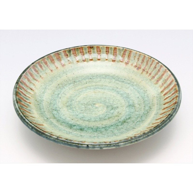 Utsuwa Ruan Setoyaki Japanese Tableware, Jinsen Ceramics, Serving Plate, Diameter