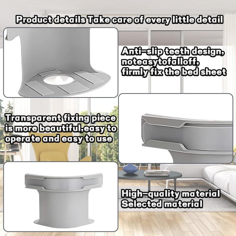 WNXBFO 4 Pieces Bed Sheet Clips, Bed Sheet Holder with