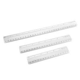 DOITOOL 6pcs Aluminum Ruler Set Precision Measuring Tool for Drawing School and Engineering Straight Metal Rulers for Students and Craftsmen
