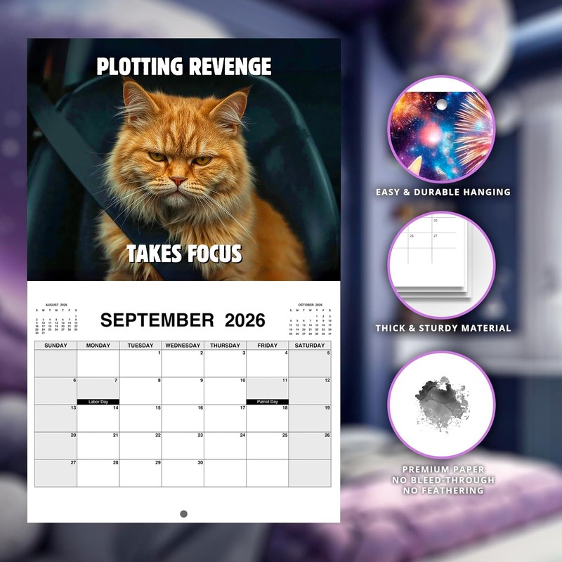 2025 Peed-Off Cats Calendar - Funny Cat Themed Gifts For