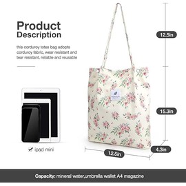 Bolso de mano para mujer, Bolsa de pana para mujeres y niñas, Hombro para Mujer Bolso con asa para Mujer para Viajes Diarios, de Oficina, Escolares y de Compras (rosa)
