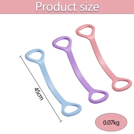 Figure 8 Resistance Band for Women, Elastic Chest Expander Stretch Band, Open Back Tension Rope, Home Fitness Yoga Pull Rope for Back, Shoulder and Arm Training