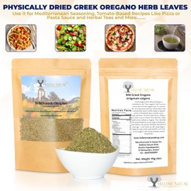 WILD GREEK HERBS DRIED PREMIUM QUALITY- from Mount Olympus Handpicked and Air-Dried in DoyPack with ZipLock for Awesome Freshness and Aroma - Mediterranean Seasoning (3 Ounce (Pack of 1), Oregano)