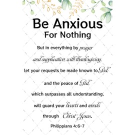 Christian Metal Tin Sign Philippians 4:6-7 Be Anxious For Nothing Tin Sign Christian Bible Verse Wall Decor Prayer Sign Scripture Wall Art Plaques Scripture Bible Quotes For Home Office 8x12 Inch