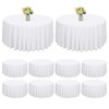 fani 10 Pack White Round Tablecloth 90 Inch Polyester Tablecloth