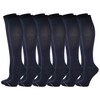 Women's Compression Socks Therapeutic Graduated (Pack of 6 Pairs) (Navy)