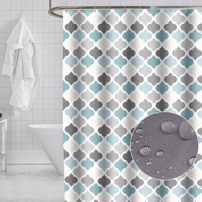 SANBREVE Cortina De Baño Lavable Tela Poliéster Impermeable 180*180cm