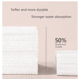 Ruihua 1 Pack 100% Soft Cotton Disposable Cleaning Face Towel,Facial Cleansing Cotton Non-woven Cotton Wet and Dry wash Towel,Multi-purpose Disposable Face Towel,Removing Makeup and Clean