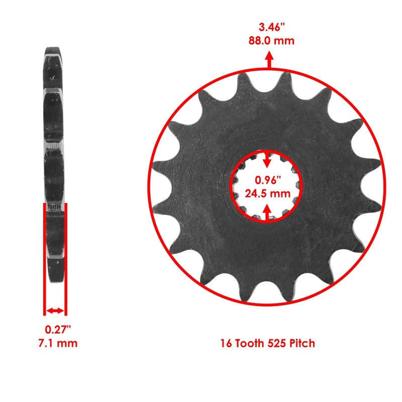 Suzuki Gold O-Ring Drive Chain & Sprockets Kit for Suzuki