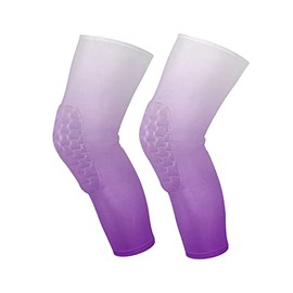 Purple Gradient Sports Knee Pads Youth Volleyball Basketball Knee Pads Long Leg Sleeves Braces Compression Wrestling Knee Pads for Boys Girls Football