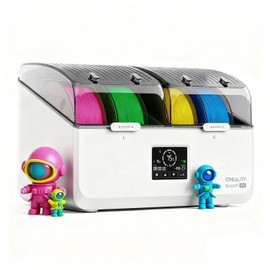 Creality SpacePi X4L Filament Dryer, 4 Spools Dual Chamber Up to 75°C, LCD Touchscreen Moisture-Proof Storage for Multi-Color Printing