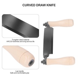 Felled Draw Shave Knife, 8in Curved Draw Knife, Draw Shave Tool Woodworking Debarking Hand Tool, Wood Razor Shaving Wood Barking Tool