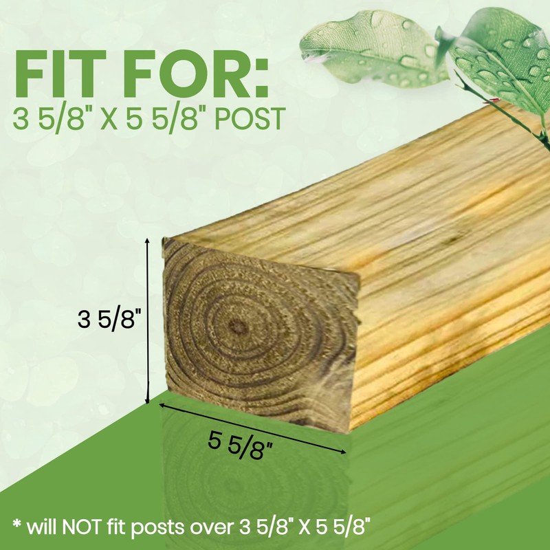 TonGass (6-Pack, Black) 4x6 (3 5/8"x 5 5/8") Wood Fence