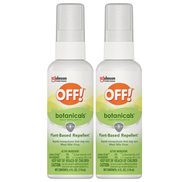 OFF! Botanicals Insect Repellent, Plant-Based Bug Spray & Mosquito Repellent, 4 oz (Pack of 2)