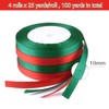 FEPITO Pack of 4 10 mm Red Green Satin Ribbon