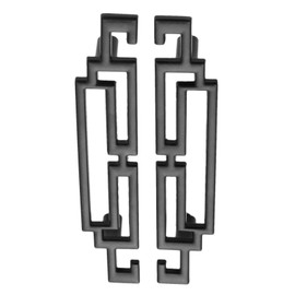 Furniture Handles for Cupboard, Drawer Handle Made of Zinc Alloy, European Style Kitchen Handle, Black, Hole Spacing 96 mm, Pack of 1