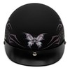 VCAN V515BF24 Flat Black Butterfly Large half helmet