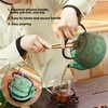 MILVBUSISS Cast Iron Teapot, 40oz Tea Kettle with Infuser for