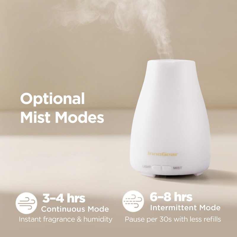 InnoGear Essential Oil Diffuser, 2 Pack Ultrasonic Diffusers for Home