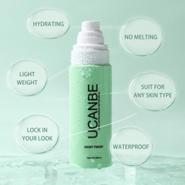 UCANBE Makeup Setting Spray, Dewy Finish Long Lasting Make Up Spray, Hydrating, Fast Drying Face Mist for Natural Glow, 3.38 fl oz