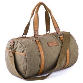 Gootium Duffle Bag - Canvas Travel Duffel Weekender Shoulder Bags Gym Tote, 28L, Army Green