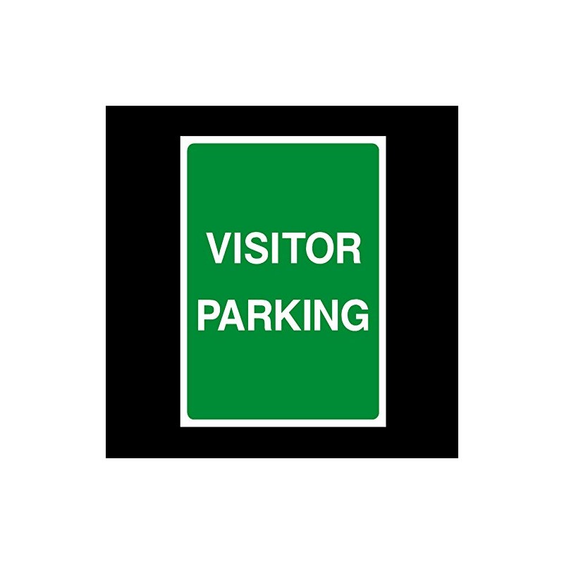 Visitor Parking Only Plastic Sign with double sided fixing tape