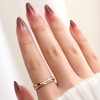 30 Pcs Pink Brown Ombre Press on Nails Short Almond