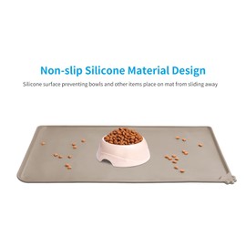 AUDWUD Silicone Waterproof Dog Cat Pet Feeding Mats,Anti-Slip Pet Bowl Mats,Pet Feeding Mat,34" x 23"