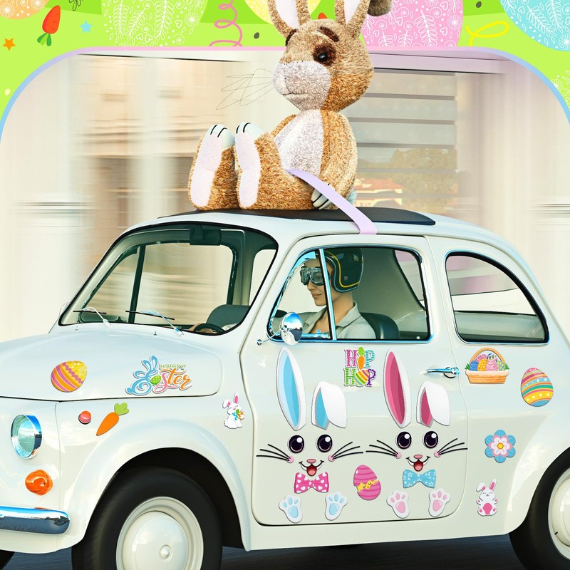 Hoteam 30 Pcs Happy Easter Garage Door Magnets Easter Bunny