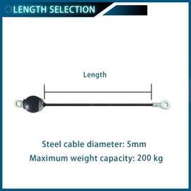 BBYPP Gym Cable Wire, Fitness Equipment Steel Cable for Home Gym Pulley System, 5 mm Thickness