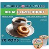 Double Donut Medium Roast Decaf Coffee Pods, Glazed Donut Flavored,
