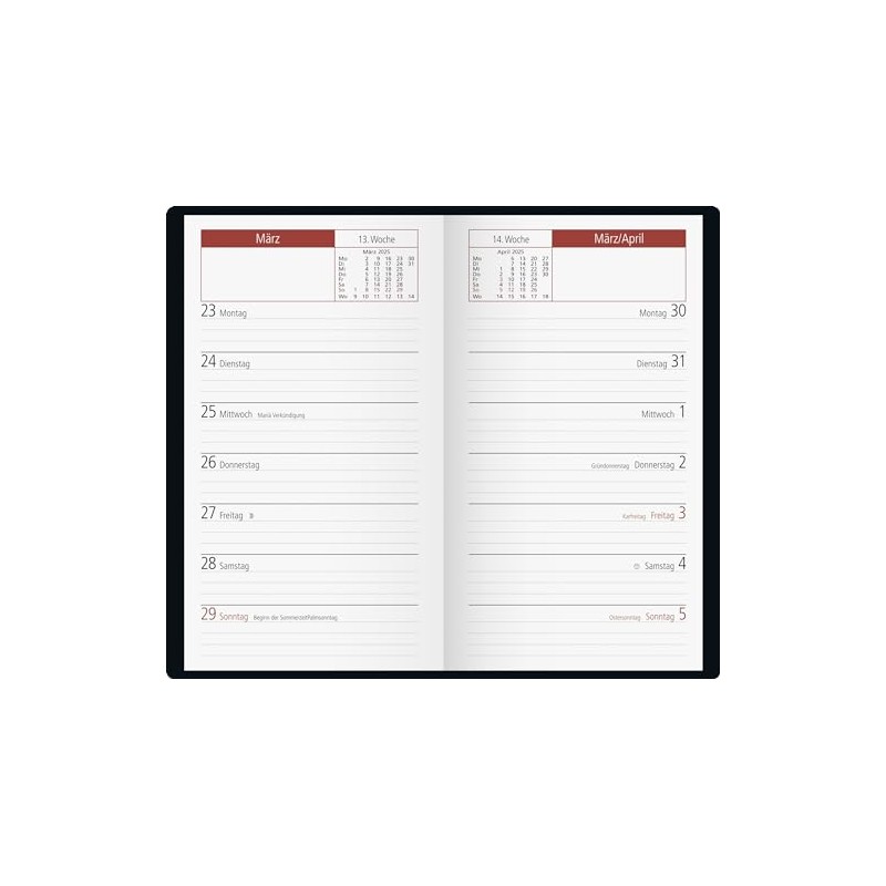 rido/idé Pocket Diary Model TM 15 (2025), 1 Page =