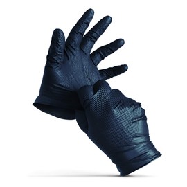 Titan EPPG-25GM, Guantes de nitrilo desechables, caja con 100 pzas (M)