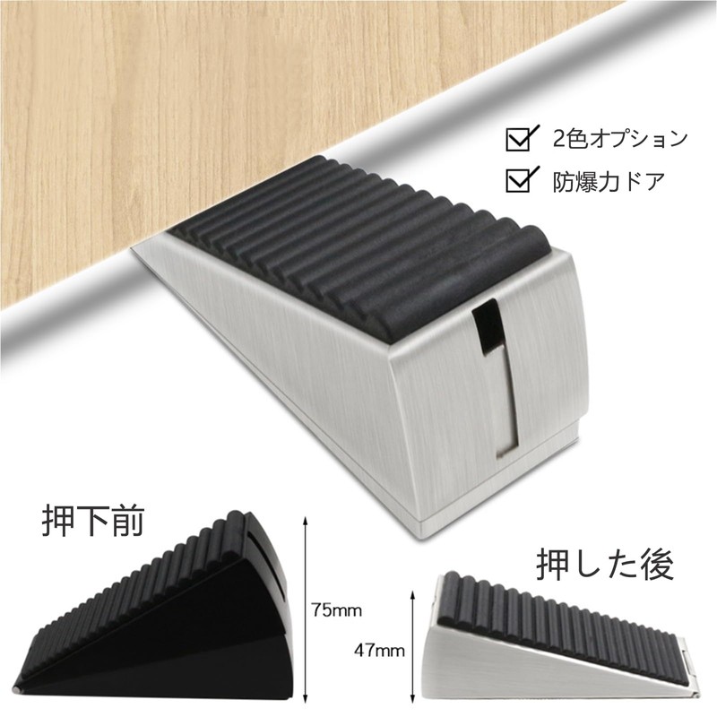 QuickYen Door Stopper, Sliding Door Lock, Stopper, Gap, Double-Sided Rubber