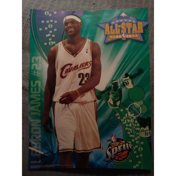 2005 Denver All Star 7-eleven, Sprite Lebron James poster
