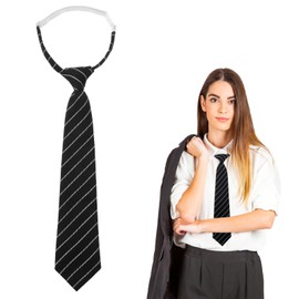 AHQiZFX Ties for Women, Adjustable Pre Tied Clip On Ties for Girls Boys Uniform School JK/JC Cosplay Wedding Party Prom, T-shirt Accessory, 13.4" x 2.66"