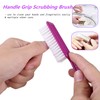 6 Pcs Handle Grip Nail Brush, Nail Cleaning Brushes for