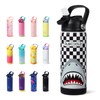 DLOCCOLD 18oz Kids Insulated Water Bottle with Leak Proof Straw